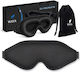 Premium Premium Polyester Schlafmaske mit Etui Schwarz