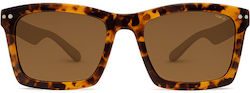 K-Eyes Unisex Sunglasses with Brown Frame and Brown Polarized Lens