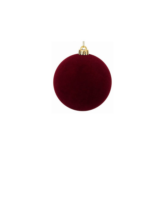 Weihnachtsbaumschmuck Ball Samt Bordeaux 8cm L27149-t