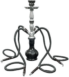 Ναργιλές Μονός Black & Silver 53cm Ναργιλές Μονός Black & Silver 53cm