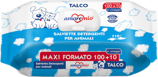 Amore Mio Wipes Talco 110pcs 30x20cm