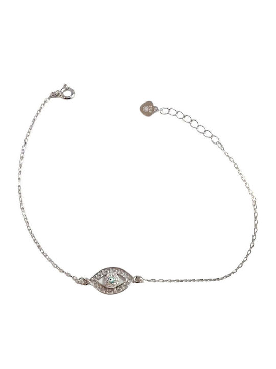 Prince Silvero Damenträgerarmband mit Auge-Design aus Silber 16cm