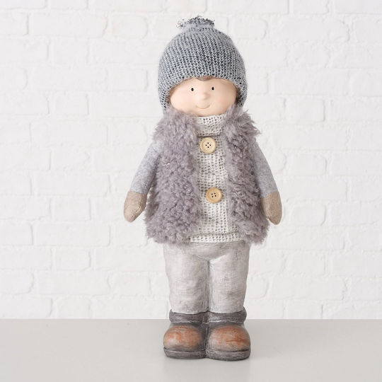MSA Weihnachtsfigur Aus Kunststoff Kleinkind Grau Höhe 45cm