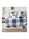 SpitiBazaar Module Cearceafuri De Pat King Size Cu Hugger Din Cauciuc 220x240+30cm Carou (5 Bucăți)