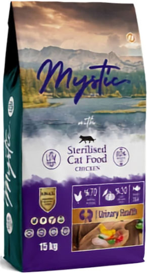 Mystic Dry Food With Low Grains For Neutered Cats With Sensitive Urinary System With Chicken 15kg