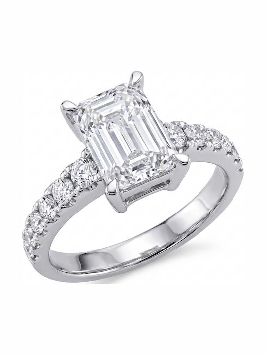 Kiriakos Gofas Einzelner Stein aus Weißgold 14K mit Diamant
