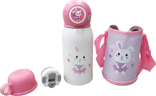 Beboulino Kinder Trinkflasche mit Stroh Rosa