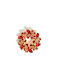 Mat Fashion Брошка Цвете Червена