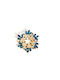 Mat Fashion Брошка Цвете Син 0043.8160.Н-royal-blue