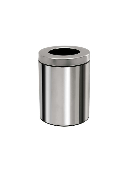 Office Waste Bin Φ21x28 Pam & Co 5lt 2128 Inox