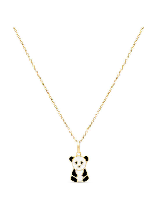 Ulysses Kinder Halskette 14k Gelbes Gold Email