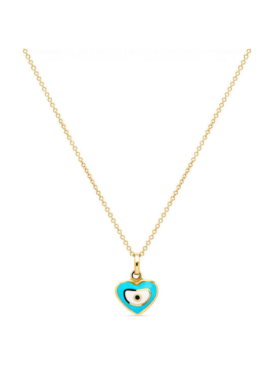 Ulysses Kinder Halskette 14k Gelbes Gold Email