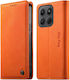 Motorola Edge 70 Fusion 5g Case Dierfeng Leather Wallet Orange