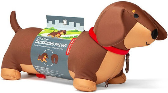 Kikkerland Dachshund Zip And Flip Възглавница за Пътуване