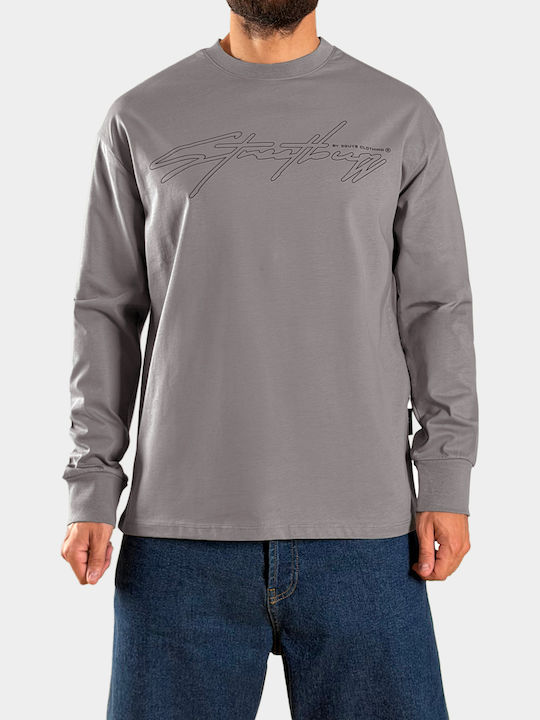 3Guys Long Sleeve Grey Blouse