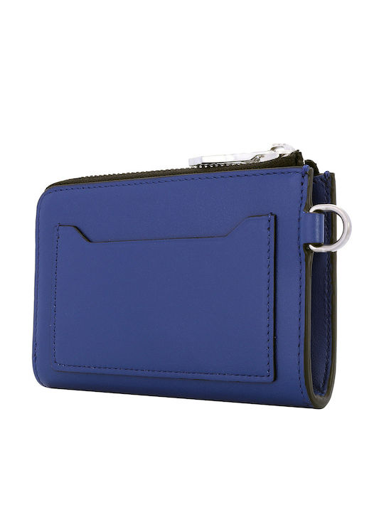 Leather Men's Card Wallet Blue