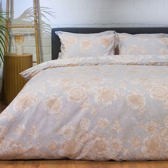 Single Duvet Cover Set 165x245 2 Sided Naf-naf Diamond 253 Pearl Sky