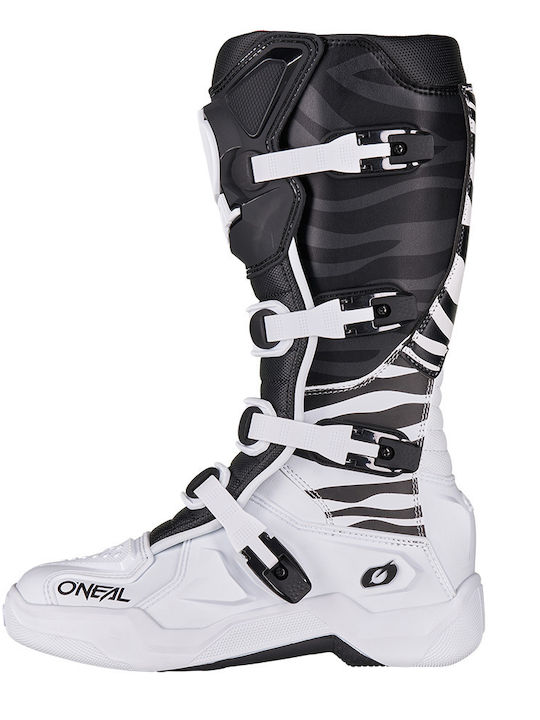 O'Neal 3SRS MX Cizme pentru bărbați Zebra Negru/Alb