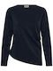 Women's Blouse Long Sleeve Dark Blue