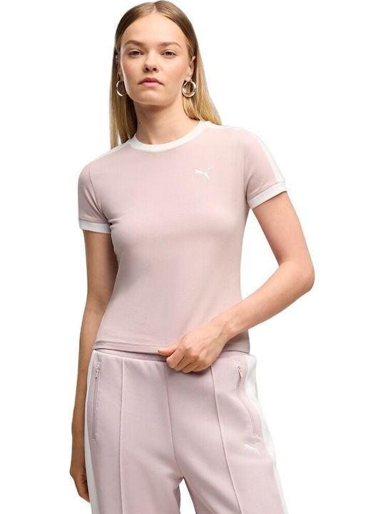 PUMA Γυναικείο T-shirt Ροζ