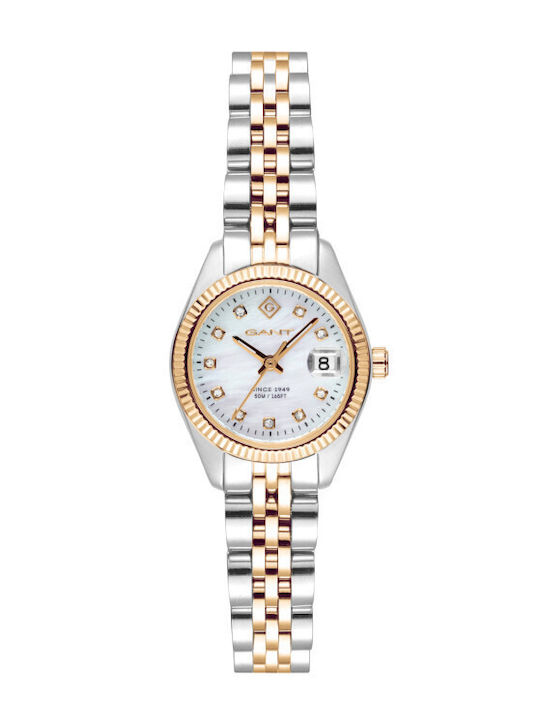 Gant Sussex Womens Battery Watch with Stainless Steel Bracelet Silver/Gold