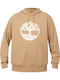 Tree Brushback Hooded Sweatshirt Beige