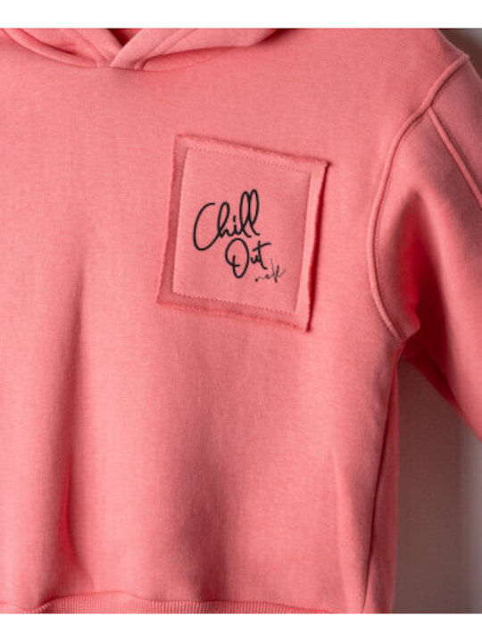 Kids Sweatpants Set Coral 2 Pieces