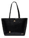 Eduina Damen-Shopper-Tasche Croco Black