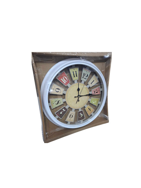 Wanduhren Kunststoff Weiß Ø37cm