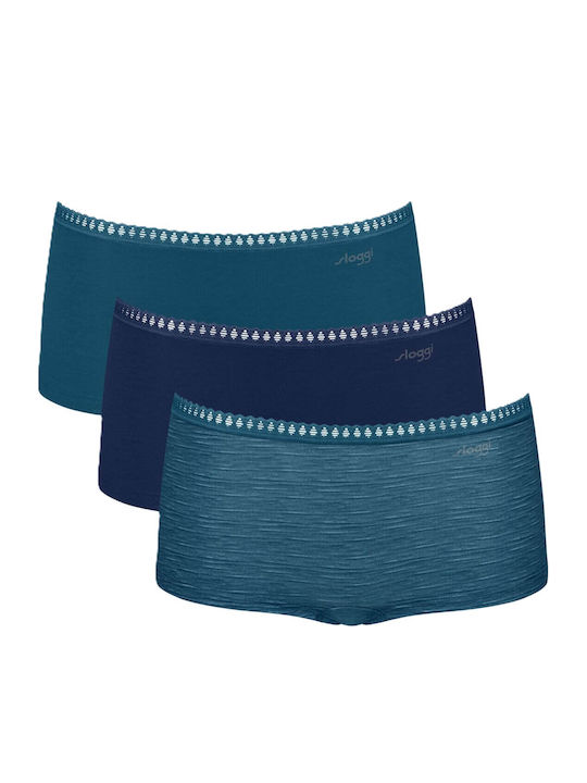 Sloggi Дамски Боксер 3Pack Синьо-петрол