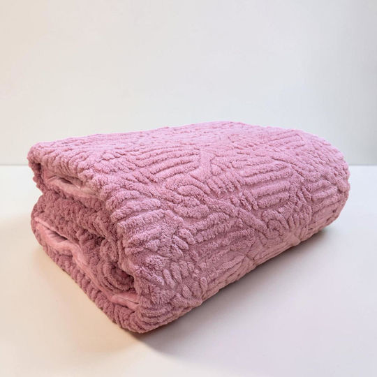 Linea Home Husă de Pătură Single 160x210cm Noce Dusty Pink