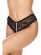 Damen-Boxer Mit Spitze Schwarz