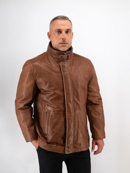 Leather Jacket Tabac Brown