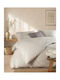 Rythmos Rythmos Bettbezug Set Sand Baumwolle 160x250cm Einzeln mit Kissenbezug Beige