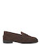 Leather Women's Loafers In Brown Colour