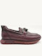 Loafers Dama din Piele în Culoare Burgundy