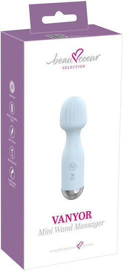 Beau Coeur Mini Massage Vibrator mit Fernsteuerung 15,4cm Blau