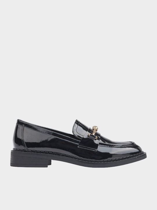 Verde Loafers Dama Din Lac în Culoare Neagră