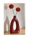 Kaemingk Vază Decorativă Din Porțelan Roșie 18.5x7xÎnălțime 31.7cm