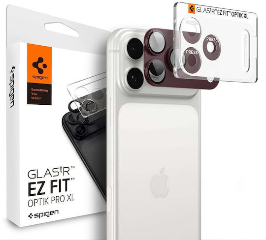 Phone Protective Camera Film Rear Spigen Glas.tR Ez Fit Optik Pro XL Apple iPhone 18 Pro Tempered Glass Burgundy AGL12036