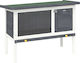 Pawhut D51-141V01GY Cușcă Din Lemn Pentru Iepuri 51x65cm
