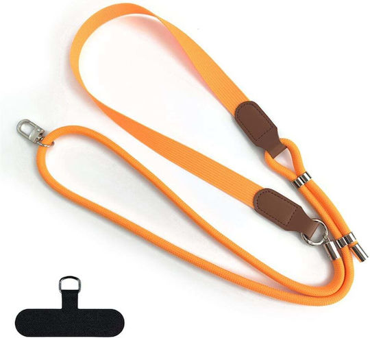 Techsuit Urbanloop Tln1o Nackenriemen Chiaste Handydekoration Verstellbare Länge 100cm-140cm Nylon + Pu Orange