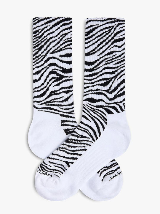 Jimmy Lion Șosete Atletice Imprimeu Zebra E84256-zebra