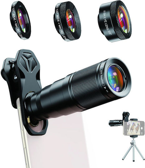 Apexel Smartphone Lens Set 22x105-4in1 Tripod 4 1 22x Zoom 5210131168653
