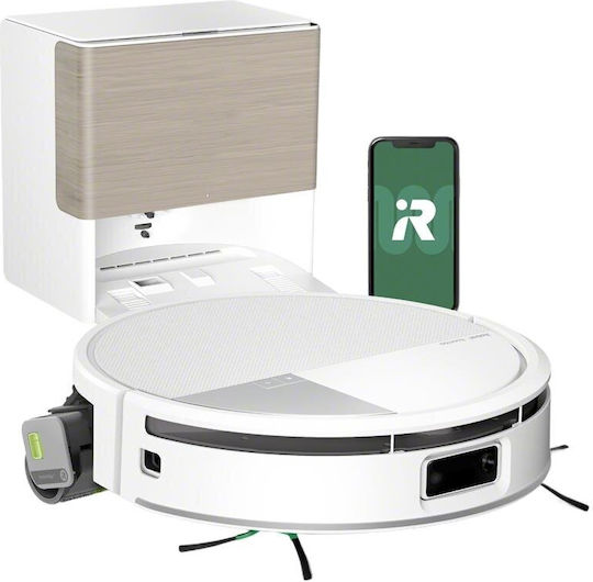 iRobot Roomba Max 775 Combo + AutoWash Σκούπα Ρομπότ με Χαρτογράφηση Laser & Απορρόφηση 30000Pa Λευκή