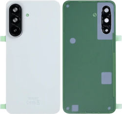 Samsung A376b Galaxy A37 Battery Door + Battery Door Adhesive + Back Camera Lens Bezel White Oem