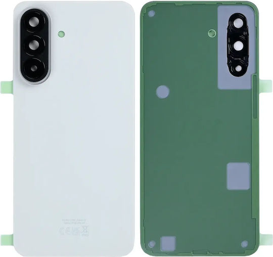 Samsung A376b Galaxy A37 Battery Door + Battery Door Adhesive + Back Camera Lens Bezel White Oem