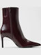Damen Stiefeletten mit Absatz Burgundisch