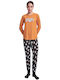 Minerva Summer Women's Pyjama Set Orange