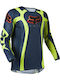 Fox 180 Venz Tricou Pentru Bărbați Motocross Mânecă Lungă Albastră